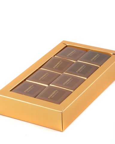 Sütlü Madlen Kahverengi Büyük Kurumsal Kutu Gold