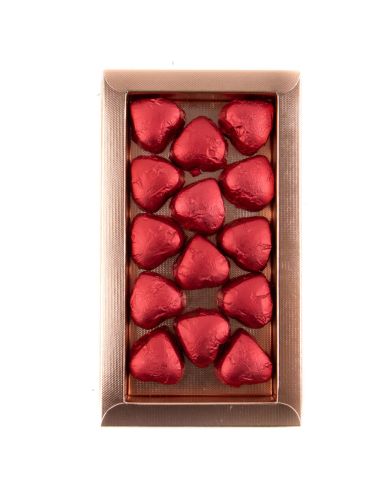 Fıstıklı Kalp Çikolata Kırmızı - Büyük Kurumsal Kutu - Rose