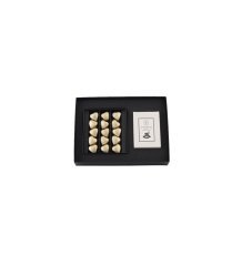 Twin Premium Fıstıklı Kalp Çikolata & Kahve Gold-Beyaz