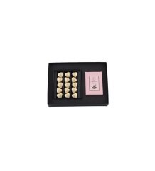 Twin Premium Fıstıklı Kalp Çikolata & Kahve Gold-Pembe