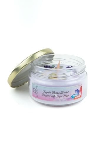 Zenginlik Bolluk Bereket Doğal Taşlı Soya Mum