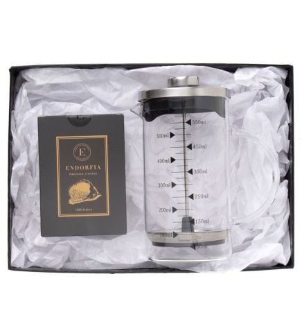 Borosilikat 600 Ml French Press ve Filtre Kahve Siyah