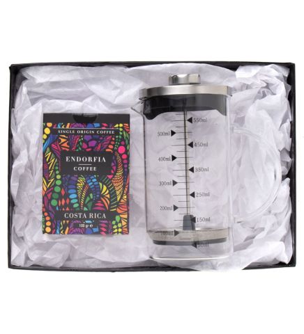 Borosilikat 600 Ml French Press ve 100 gr Kostarika Kahve