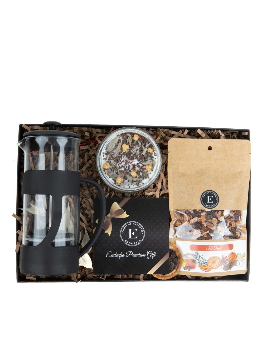 500 Ml French Press - Kış Çayı - Aromaterapi Arınma Mumu Adaçayı Üzerlik Tohumu