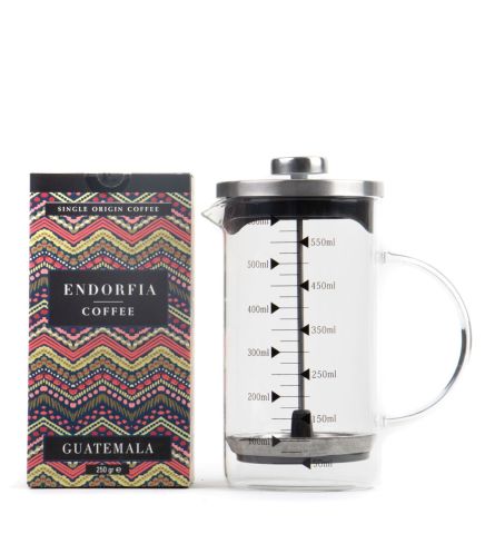 Borosilikat 600 Ml French Press ve 250 gr Guatemala Kahve