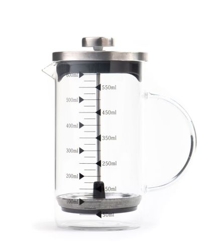 Borosilikat 600 Ml French Press ve Single Slim Mix Madlen Siyah