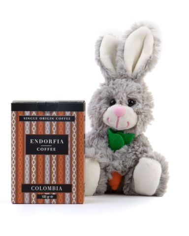 Sevimli Tavşan ve  Kolombiya Supremo Medellin Hediyelik Dünya Kahvesi 100 gr
