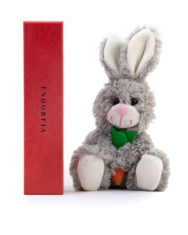 Sevimli Tavşan ve Single Slim Fıstıklı Kalp Çikolata Red