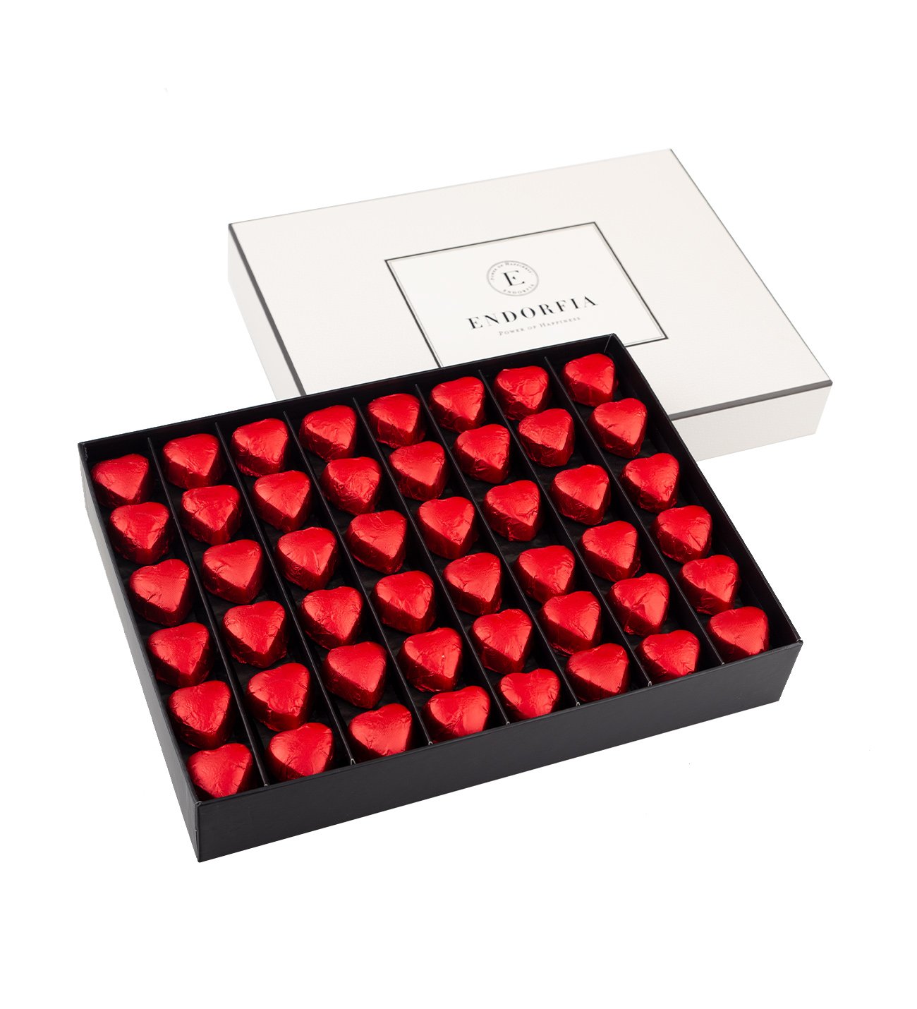 Single Maxi Fıstıklı Kalp Çikolata Kırmızı-Beyaz