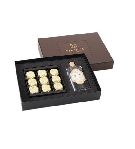 Double Premium Fındıklı Çiçek Special Çikolata & Kolonya - Kahverengi