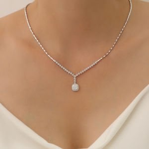 Yuvarlak Kesim Pırlantalı Gerdanlık