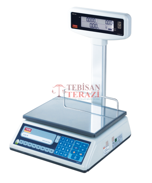 EGE LCD T BOYUN 30 KG X 5 / 10 GR FİYAT HESAPLAMALI TERAZİ