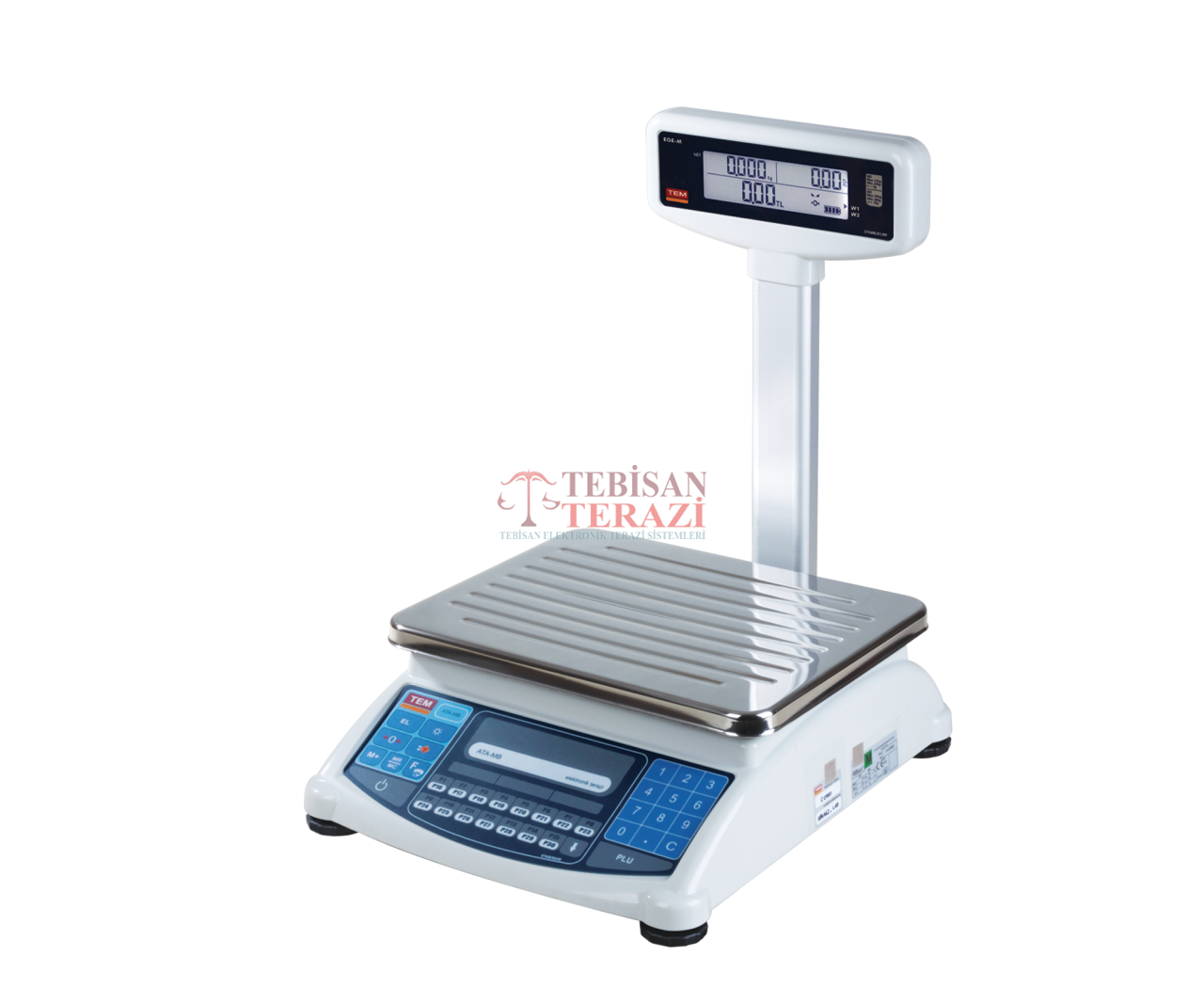 ATA BOYUNLU LCD 120 KG X 20 / 50 GR FİYAT HESAPLAMALI TERAZİ