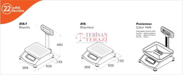 ATA LCD 15 KG X 2 / 5 GR FİYAT HESAPLAMALI TERAZİ