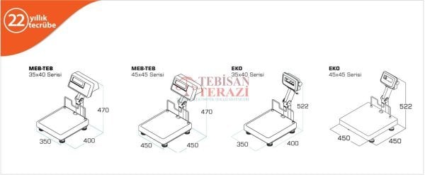 TEB LCD 45 X 45 KATLANIR BOYUN 150 KG X 20 / 50 GR FİYAT HESAPLAMALI BASKÜL