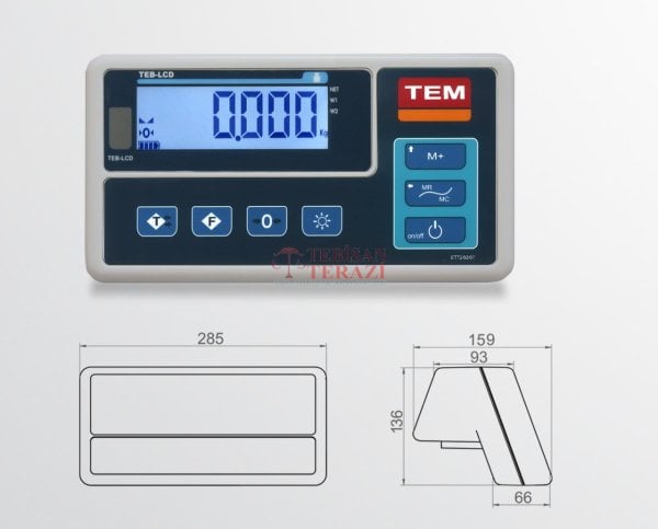 TEB LCD 45 X 45 150 KG X 20 / 50 GR TARTIM BASKÜLÜ