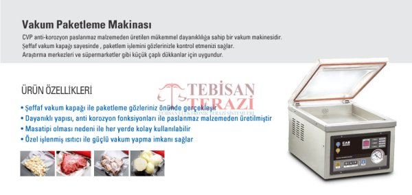 CVP 35 CM TEK ÇENE SET ÜSTÜ VAKUM MAKİNASI