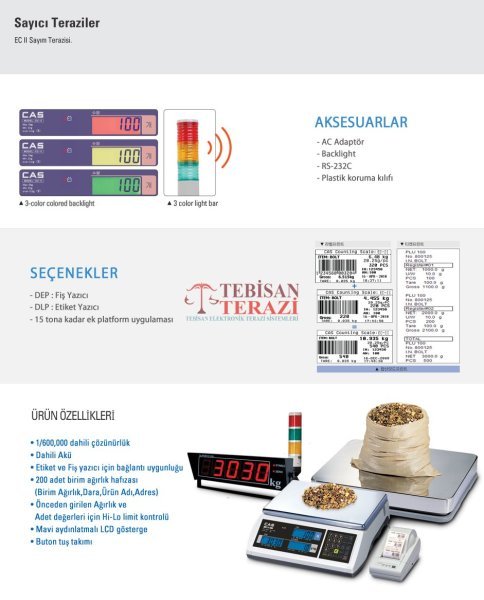 EC-II 30 KG X 1 GR SAYICI TERAZİ