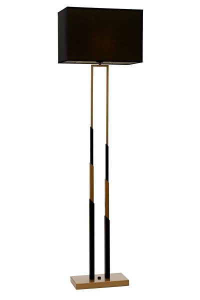 Siyah/Eskitme Boyalı Lambader Metal Kumaş 30x22cm