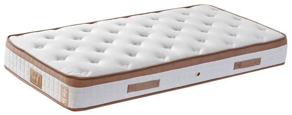 Latte 80X180Cm Tek Kişilik Yatak Baza Başlık Seti Sert Yatak, Kumaş Baza Ve Başlık Takımı