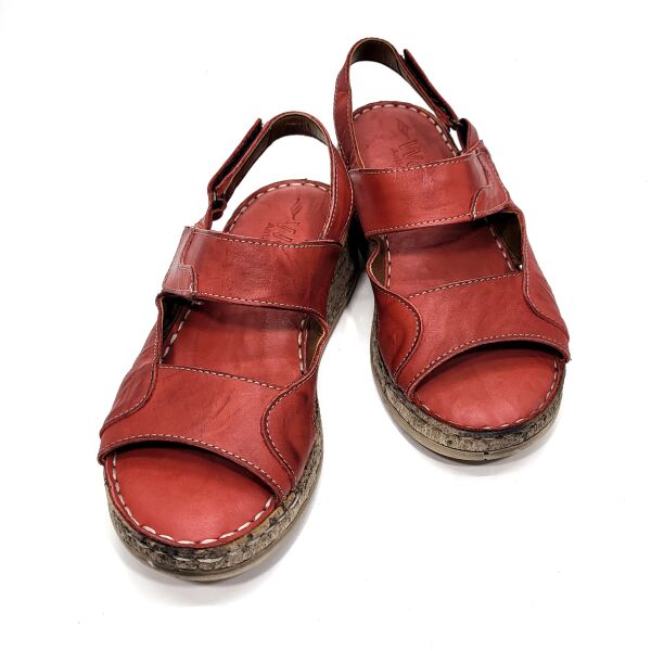 WODA Anatomik Deri Kırmızı Kadın Ayakkabı 21571