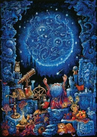Художественная головоломка Астрология 1000 деталей Неоновая головоломка