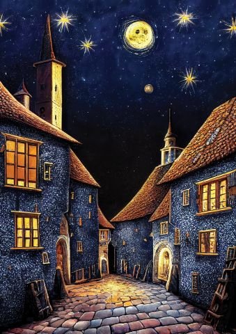 Художественная головоломка Средневековая ночь Хань Пазл из 500 деталей