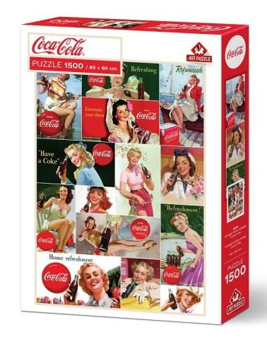 Art Puzzle Coca-Cola Vintage Kızları Kolaj 1500 Parça Puzzle
