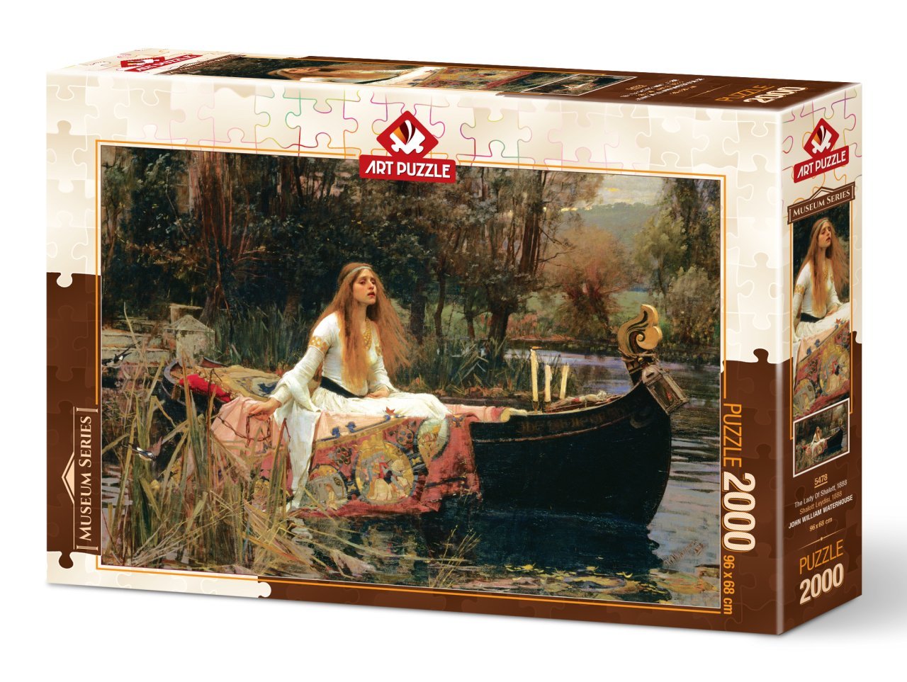 Art Puzzle Lady of Shalott, 1888 Puzzle mit 2000 Teilen