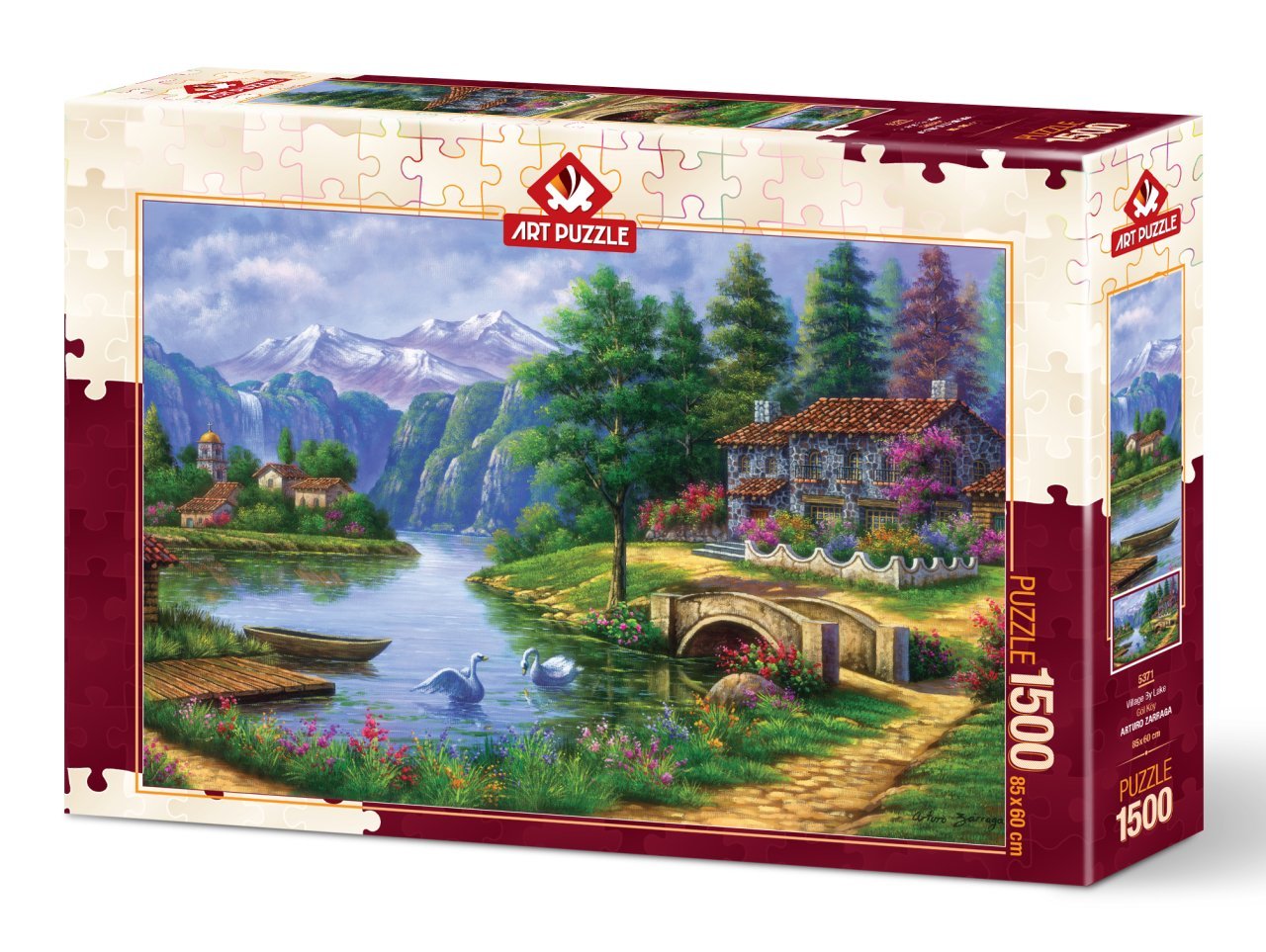 Art Puzzle Lake Village 1500 Piece Puzzle