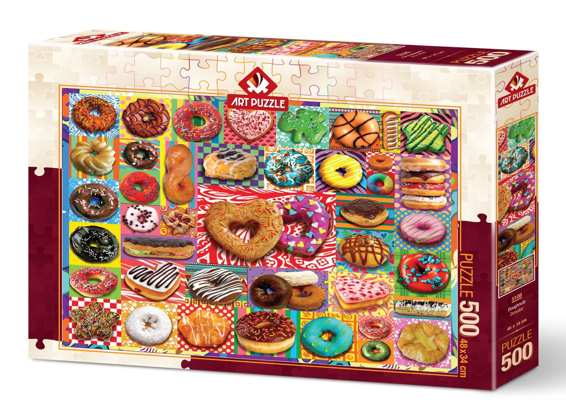 Art Puzzle Donuts 500 Piece Puzzle
