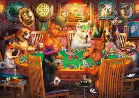 Art Puzzle Kumarbaz Köpekler 500 Parça Puzzle