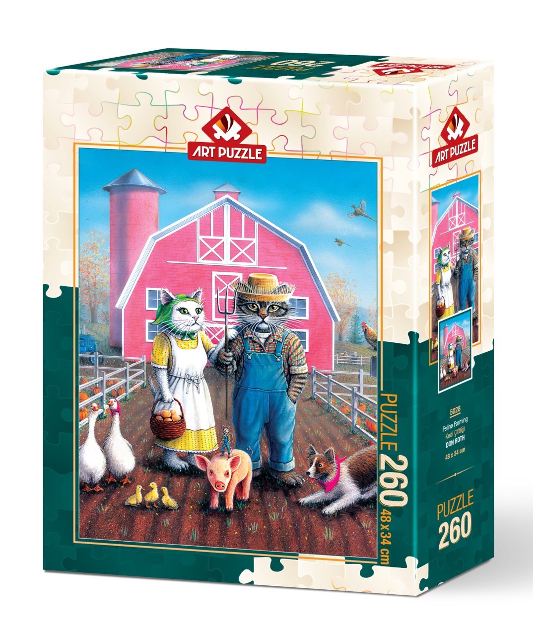 Art Puzzle Cat Farm 260 Piece Jigsaw Puzzle