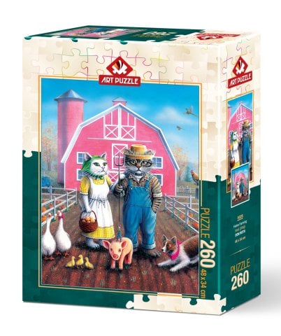 Rompecabezas Art Puzzle Cat Farm de 260 piezas