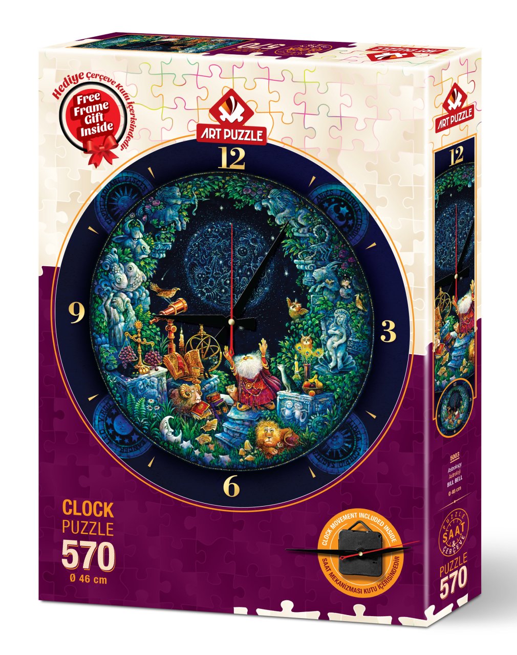 Art Puzzle Astrology 570 Piece Clock Puzzle