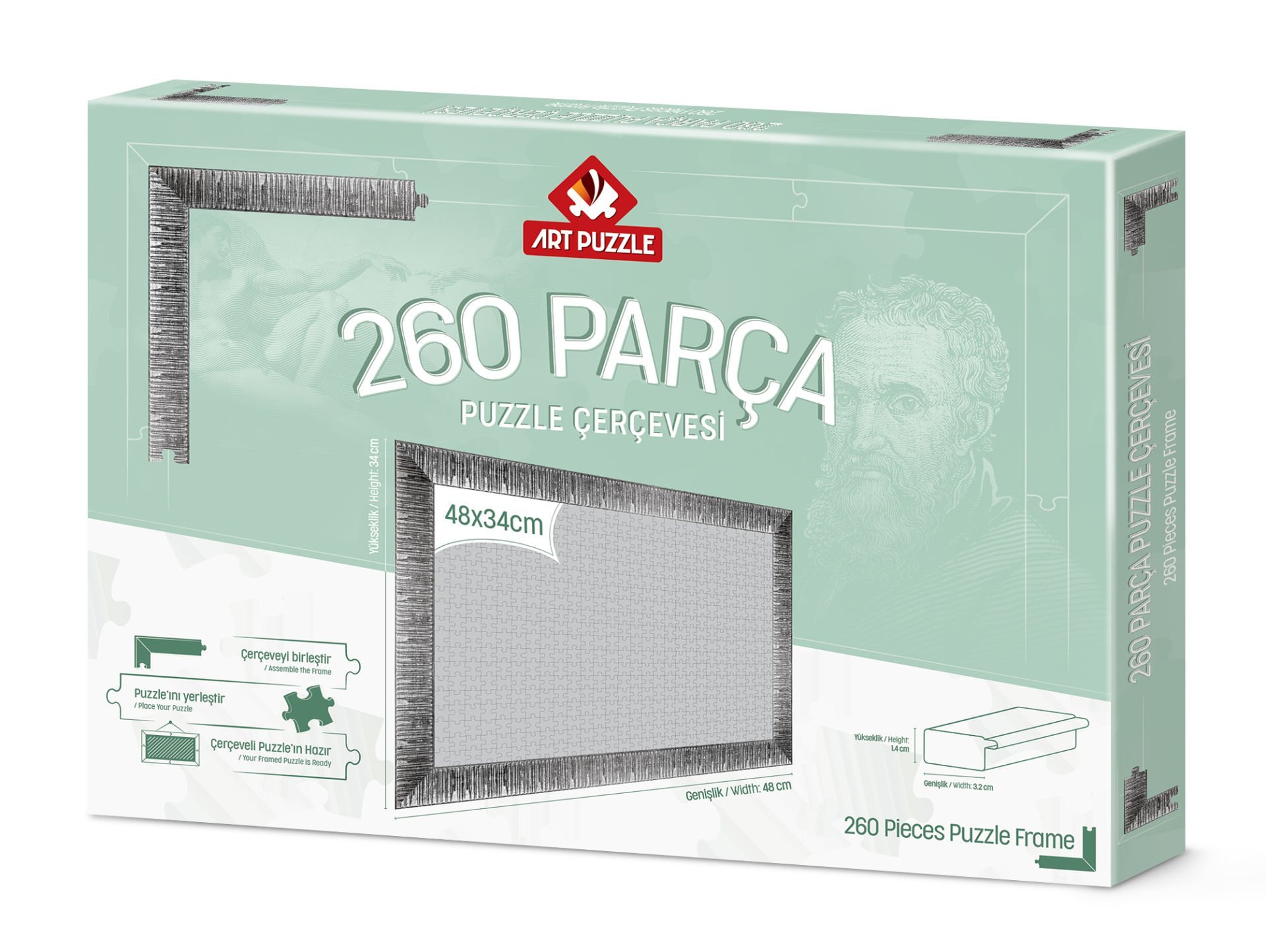 Art Puzzle Silver Frame For 260 Pcs Puzzles