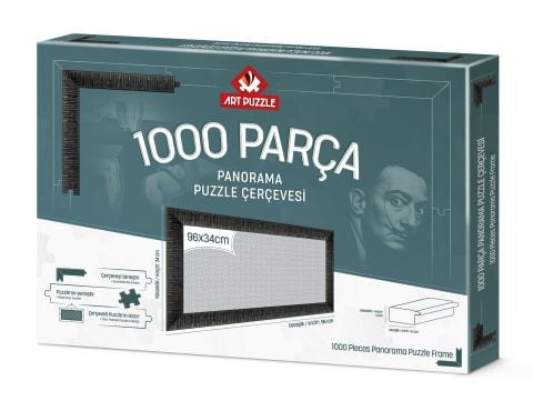 Art Puzzle Siyah 1000 Parça Panorama Demonte Puzzle Çerçevesi