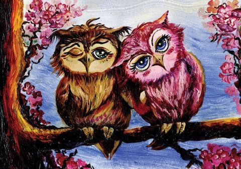 Art Puzzle Owls in Love 1000 Piece Puzzle