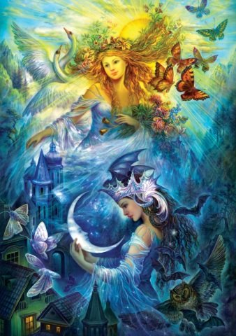 Art Puzzle Day and Night Princesses 1000 Teile Puzzle