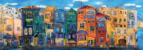 Art Puzzle Renkli Kasaba 1000 Parça Panorama Puzzle