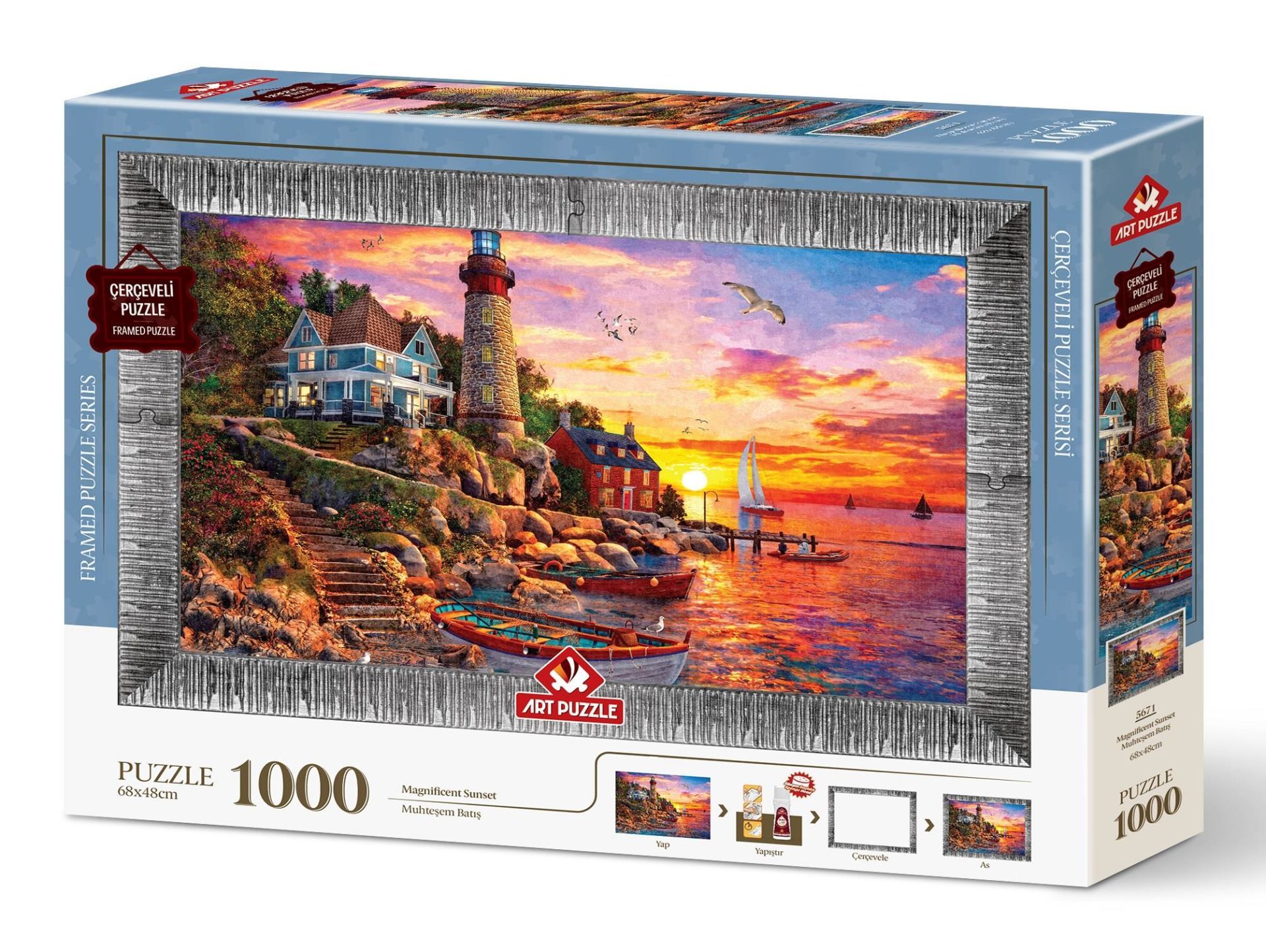 Art Puzzle Muhteşem Batış  1000 Parça Çerçeveli Puzzle