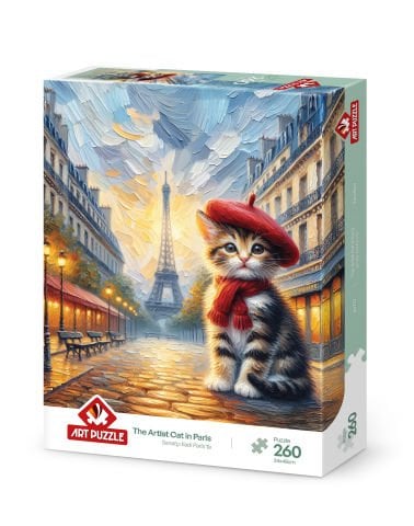Art Puzzle Sanatçı Kedi Paris’te 260 Parça Puzzle
