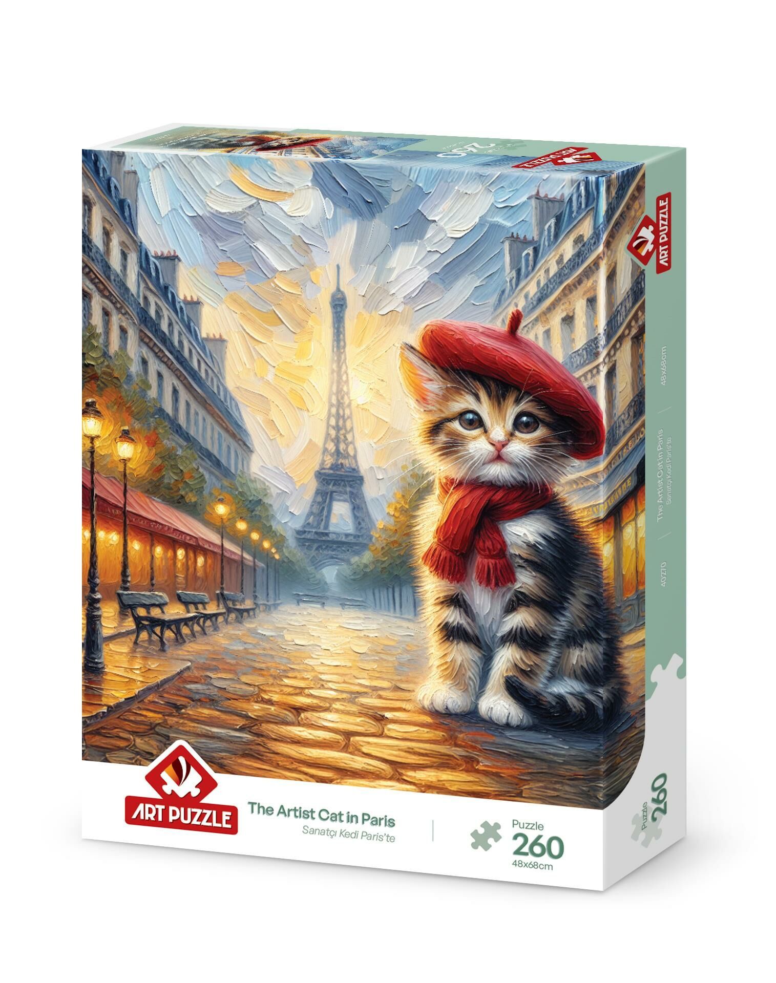 Art Puzzle Sanatçı Kedi Paris’te 260 Parça Puzzle