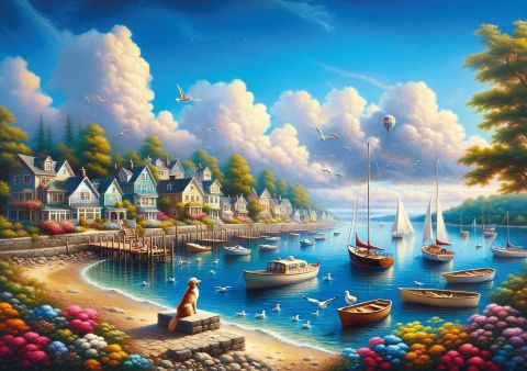 Art Puzzle Mutlu Yelkenler Kasabası 260 Parça Puzzle