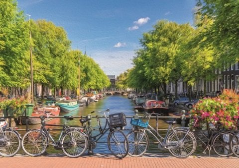 Art Puzzle Amsterdam Canal 2000 Piece Puzzle