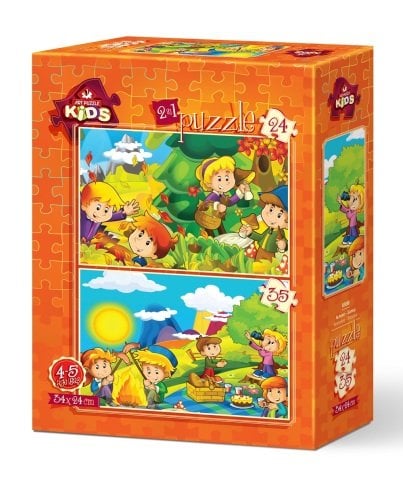 Art Çocuk Puzzle Sonbahar-İlkbahar 24 + 35 Parça