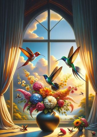Art Puzzle Çiçeklerin ve Kanatların Ezgisi 500 Parça Puzzle