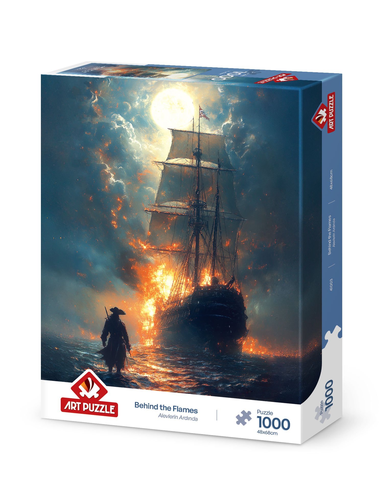 Art Puzzle Behind the Flames 1000 Piece Puzzle