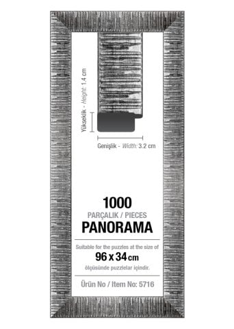 Art Puzzle Çerçevesi 1000'lik Gümüş Panorama Çerçeve (30 mm)
