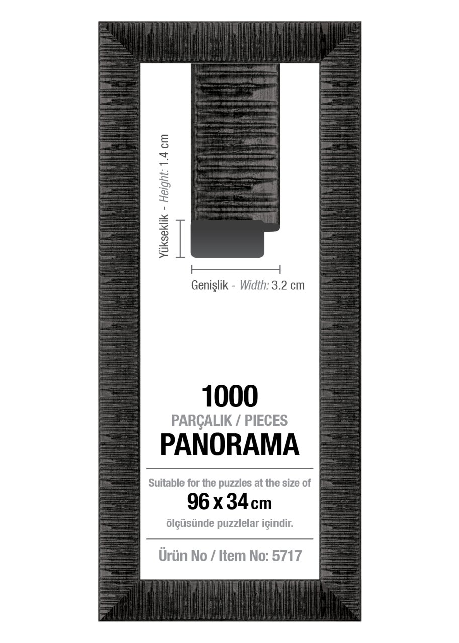 Art Puzzle Çerçevesi 1000'lik Siyah Panorama Çerçeve (30 mm)